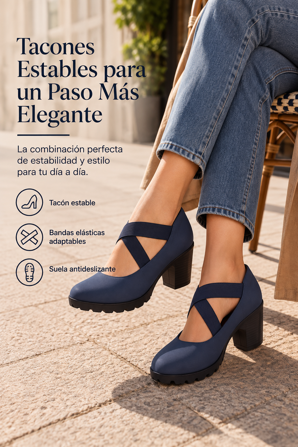 Paloma | Zapatos de Tacón con Tiras Cruzadas