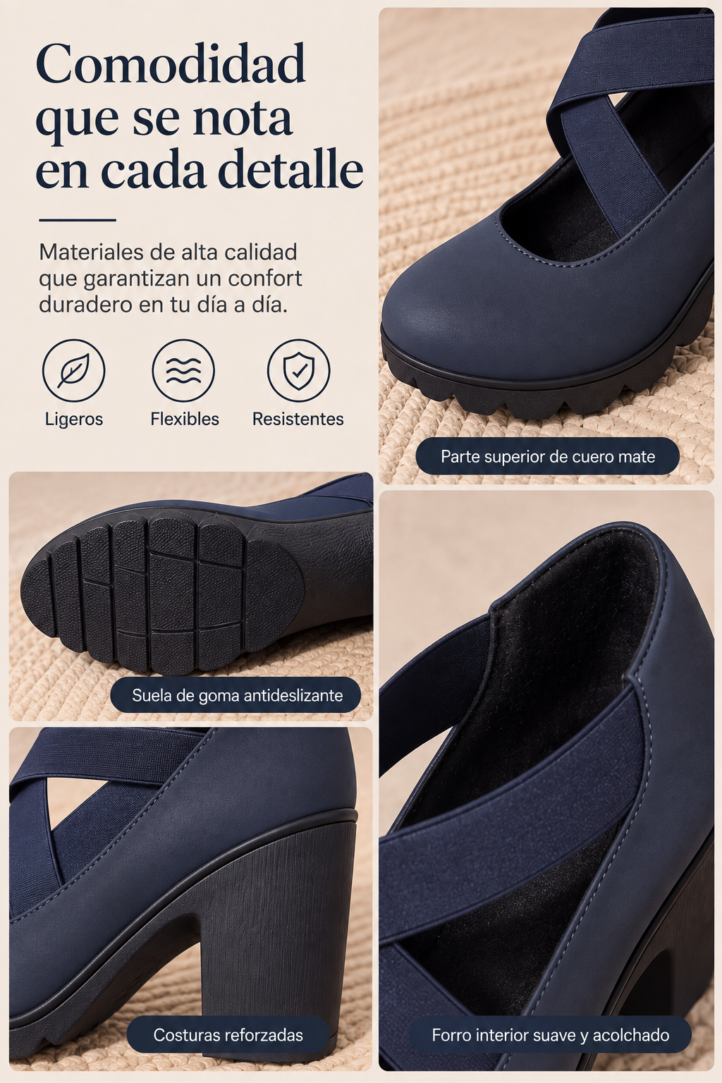 Paloma | Zapatos de Tacón con Tiras Cruzadas