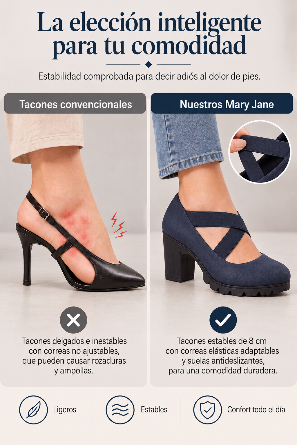 Paloma | Zapatos de Tacón con Tiras Cruzadas