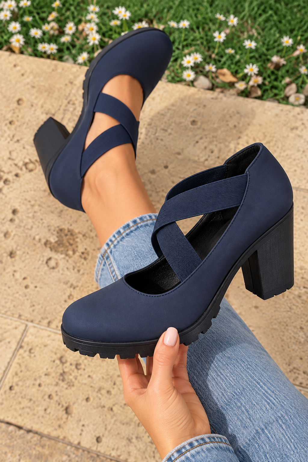 Paloma | Zapatos de Tacón con Tiras Cruzadas