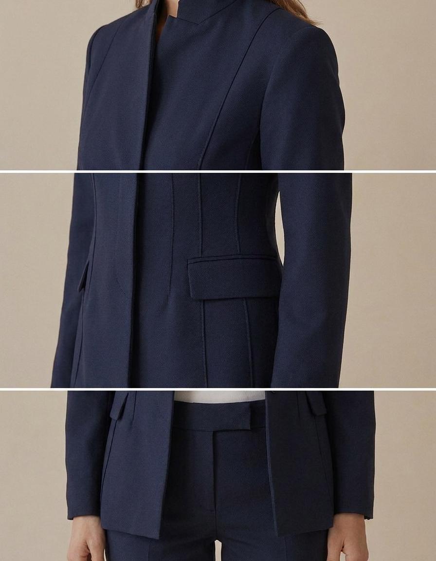 Águeda | Traje de cuello alto y pantalón recto